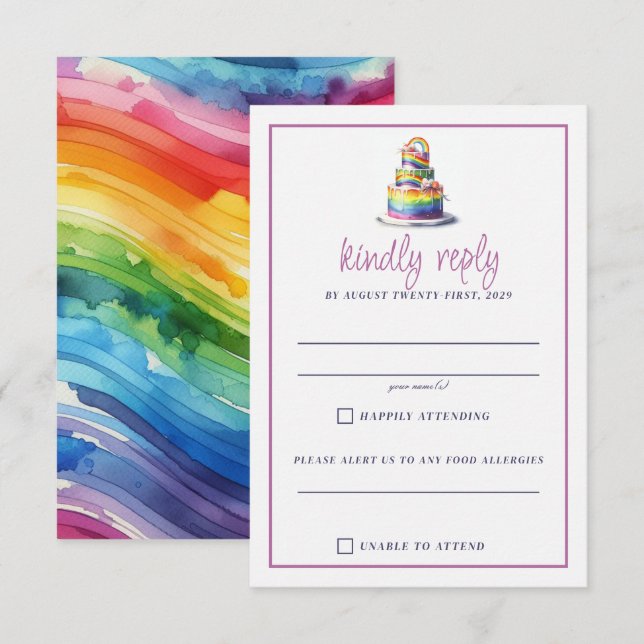 Rainbow Cake OSA Kort (Fram/baksida)