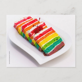 Rainbow Cake Postcard Vykort