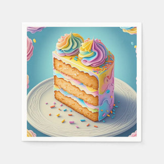 " RAINBOW CAKE SLICE " PAPPERSSERVETT