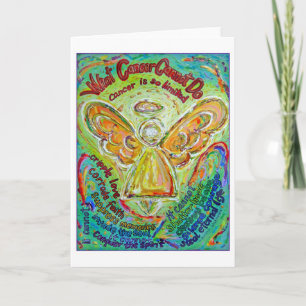 Rainbow Cancer Angel Card Kort