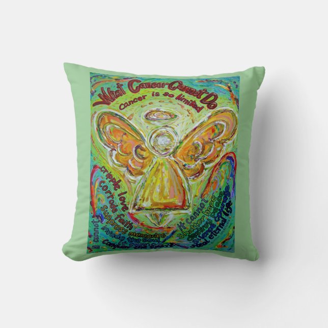 Rainbow Cancer Angel Decorative Dekorativ kudde (Framsida)