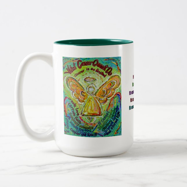 Rainbow Cancer Angel Mugg (Vänster)
