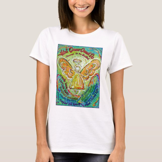 Rainbow Cancer Angel T-shirt (Framsida)