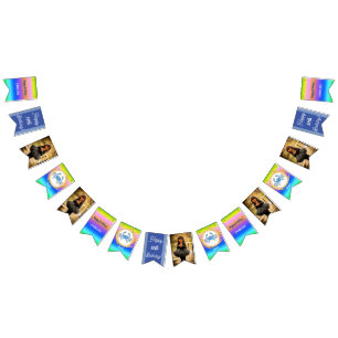 Rainbow Cancer Glitter Födelsedagsfest Vimplar