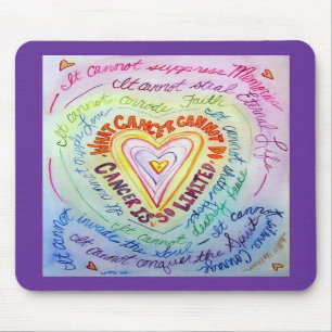 Rainbow Cancer Heart Mousepad Musmatta