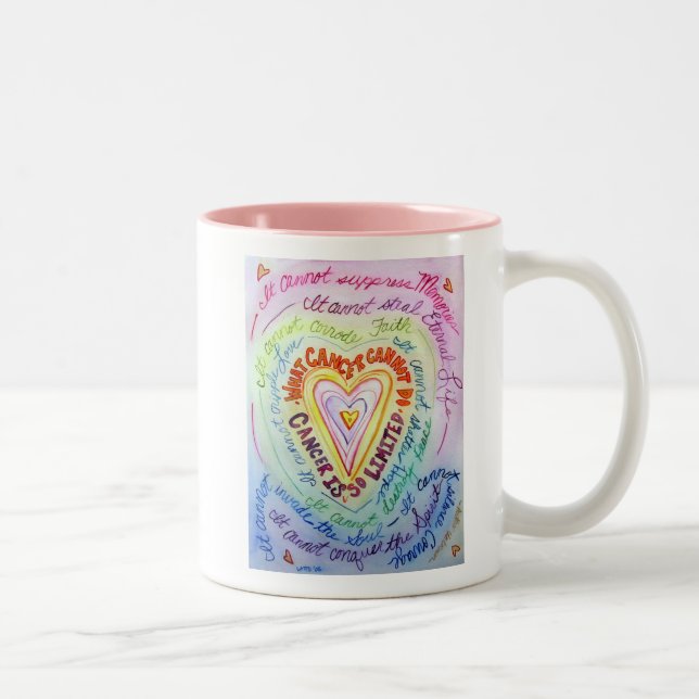 Rainbow Cancer Heart Mugg (Höger)