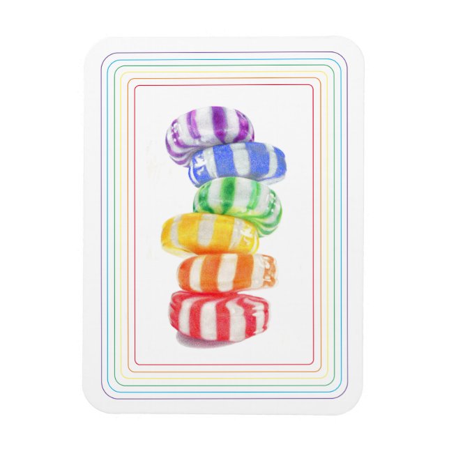 RAINBOW CANDY 3 x 4 Flexibelt magnet (Vertikal)