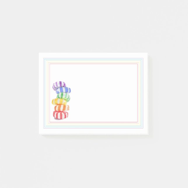 RAINBOW CANDY 4x3 Anteckningsblock efter IT Post-it Block (Framsida)