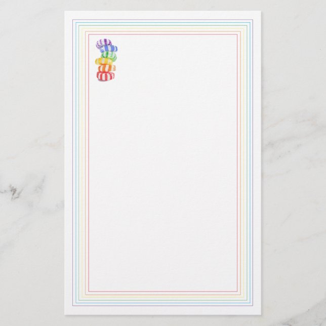 RAINBOW CANDY 5.5x8.5-mall Brevpapper (Framsida)
