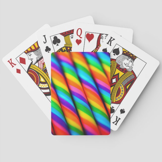 Rainbow Candy cane Kortlek (Baksidan)