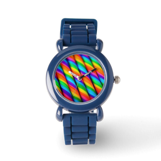 Rainbow Candy cane Watch Armbandsur (Framsida)