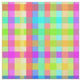 Rainbow Candy Colorful Gingham Tyg