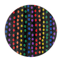 Rainbow Candy Dots on Black