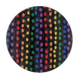 Rainbow Candy Dots on Black