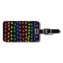 Rainbow Candy Dots on Black