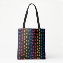 Rainbow Candy Dots on Black