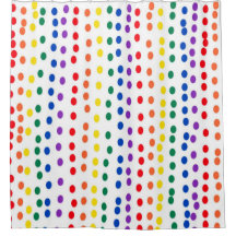 Rainbow Candy Dots on White