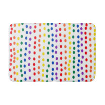Rainbow Candy Dots on White