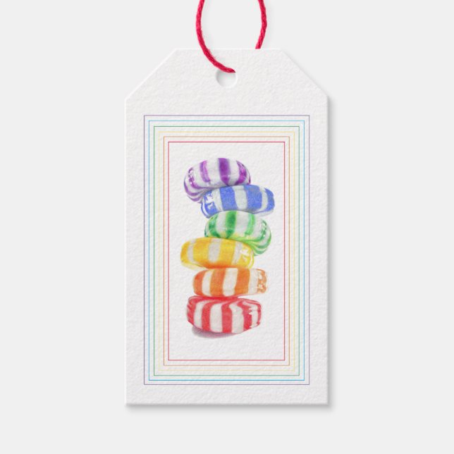 RAINBOW CANDY Gift-Märkre Presentetikett (Framsidan)