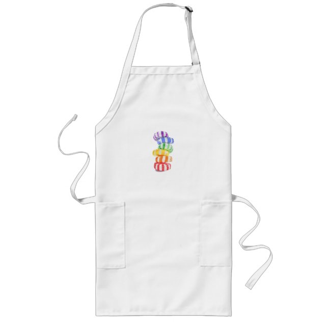 RAINBOW CANDY Long Apron Långt Förkläde (Framsidan)