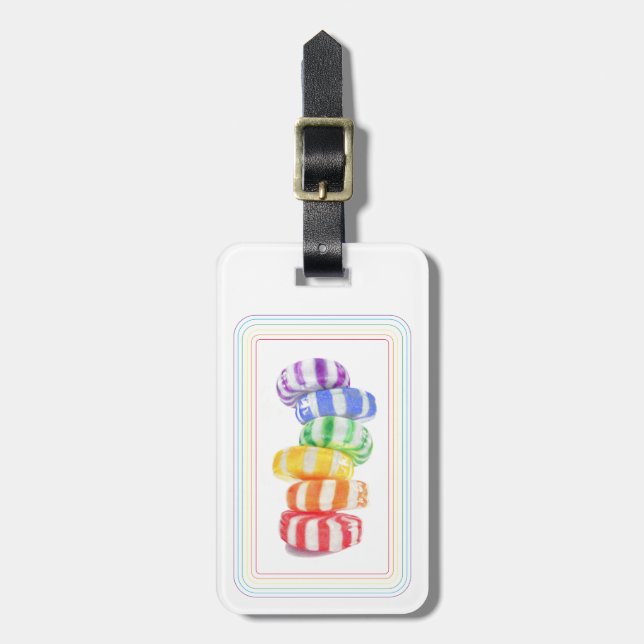 RAINBOW CANDY Luggage Tag Bagagebricka (Vertikal Framsida)