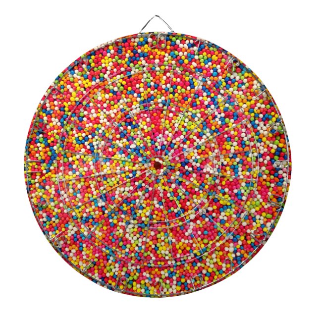 Rainbow Candy Sprinkle Mönster Darttavla (Framsidan)