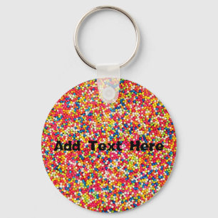 Rainbow Candy Sprinkles Nyckelring