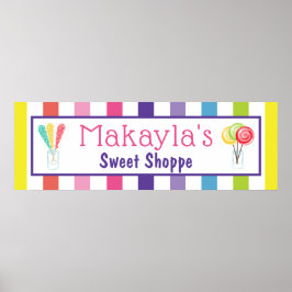 Rainbow Candy Sweet Shoppe - eget namn Poster