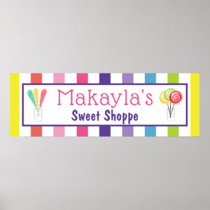 Rainbow Candy Sweet Shoppe - eget namn Poster