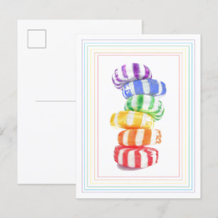 RAINBOW CANDY-vykort Vykort