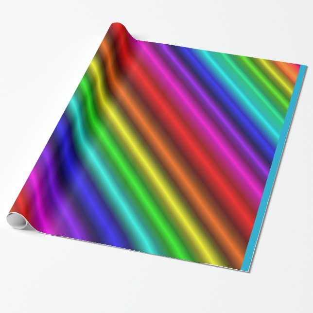 Rainbow Candy Wrapping Papper Presentpapper (Utrullad)