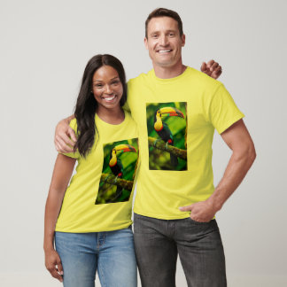 "Rainbow Canopy: A Vibrant Gathering of Toucans in T Shirt