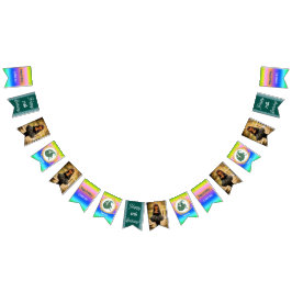 Rainbow Capricorn Glitter Födelsedagsfest Vimplar