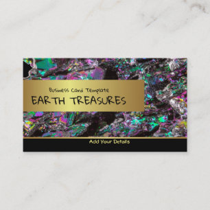 Rainbow Carborundum Crystals Visitkort