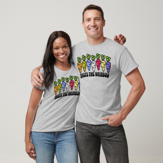 Rainbow Carrots T Shirt (Unisex)