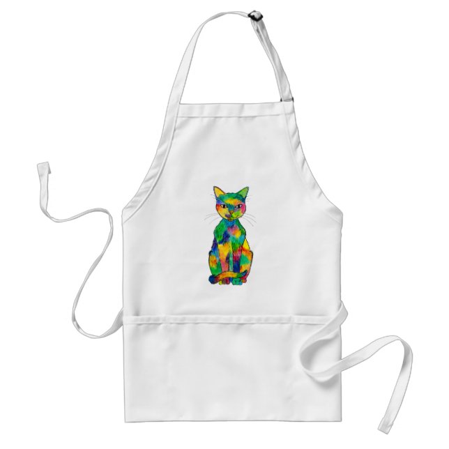Rainbow Cat Apron Förkläde (Framsidan)