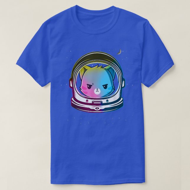 Rainbow Cat Astronaut Space Eploration Astronomy  T Shirt (Design framsida)