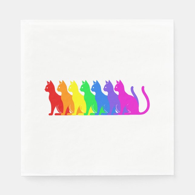 Rainbow cat Copy Pappersservett (Framsidan)