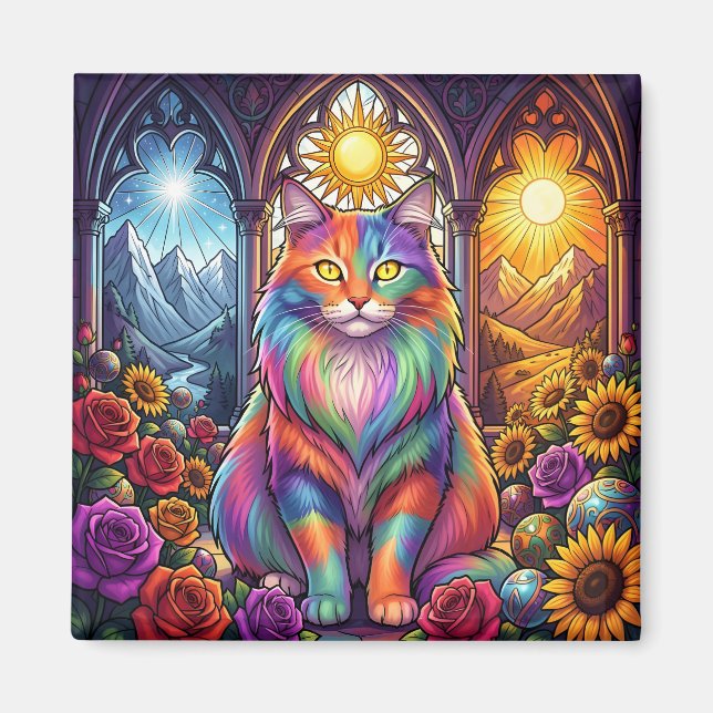 rainbow cat magnet (Framsidan)
