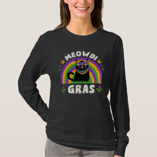 Rainbow Cat Mardi Gras Meowdi Gras T Shirt