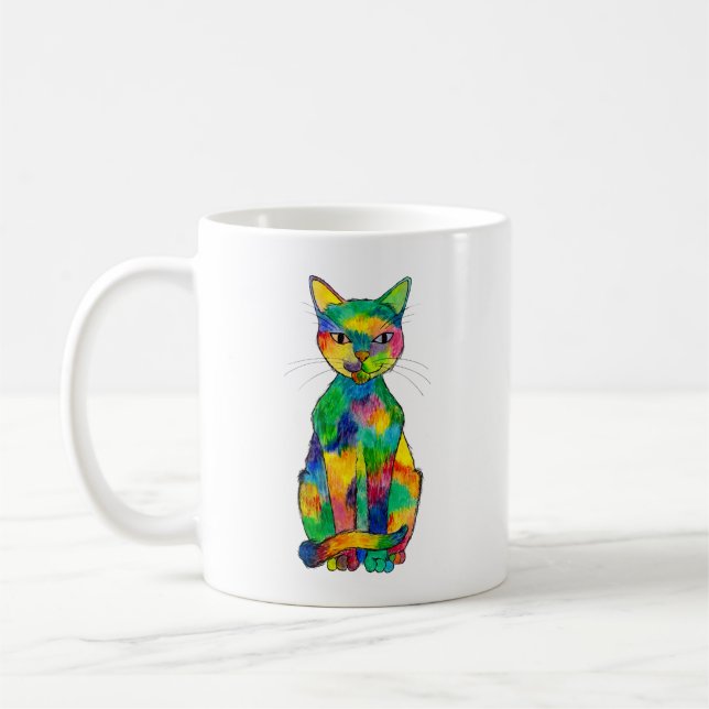 Rainbow Cat Mugg (Vänster)