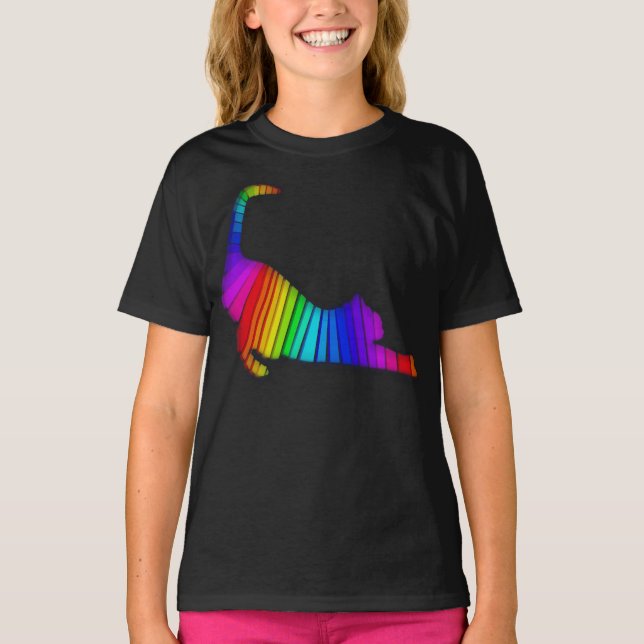 Rainbow Cat T Shirt (Framsida)