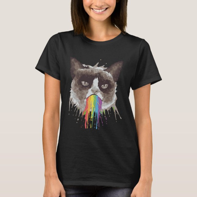 Rainbow Cat T Shirt (Framsida)