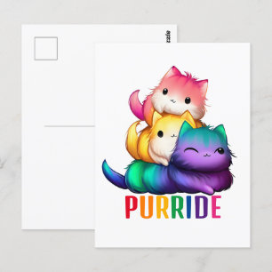 Rainbow Cats Purride Vykort