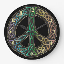Rainbow Celtic Knot Fredstecken Clock