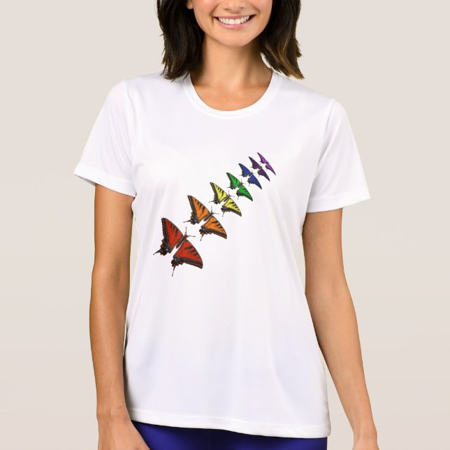 Rainbow Chakra butterflies Tee (Framsida)