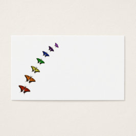Rainbow chakra butterflies visitkort