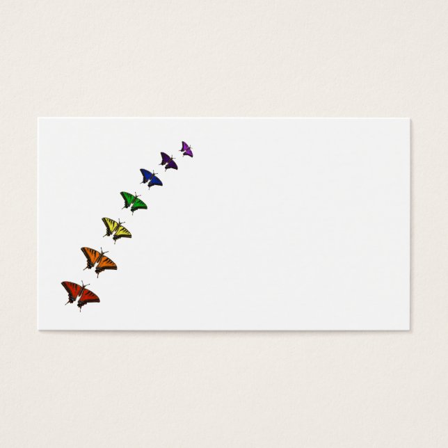Rainbow chakra butterflies visitkort (Framsidan)