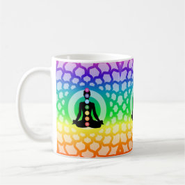 Rainbow Chakra Yoga Mugg - Helig Geometry Art