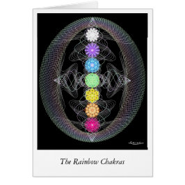 Rainbow Chakras Hälsningskort